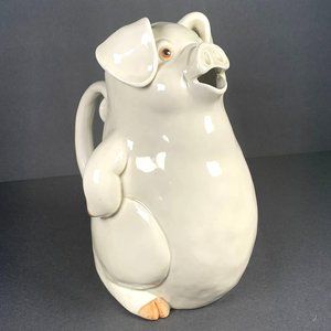 Fitz and Floyd Vintage Porky Pitcher 1977 9 inches